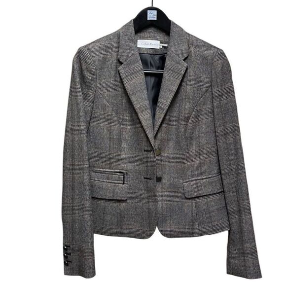 🌟Calvin Klein🌟Gray Patterned Jacket - Picture 1 of 2